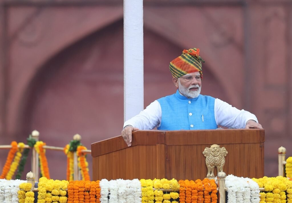 Addressing the huge gathering at the occasion of Independence Day